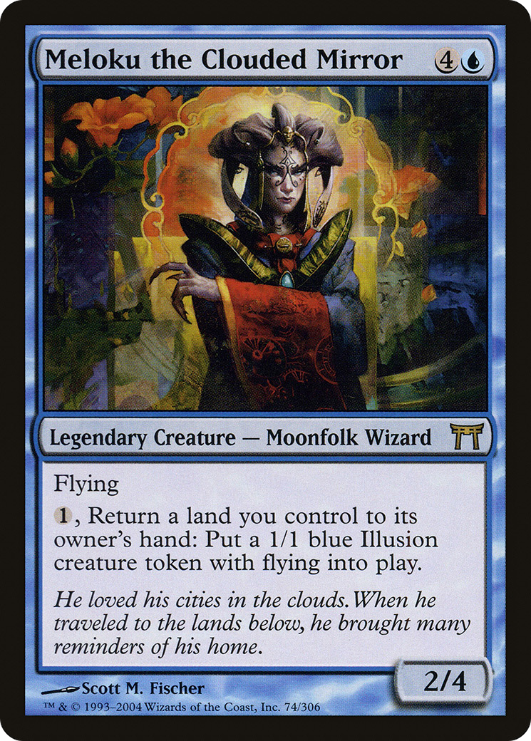 Meloku the Clouded Mirror (CHK-074) [Champions of Kamigawa] Foil MTG Single Wizards of the Coast
