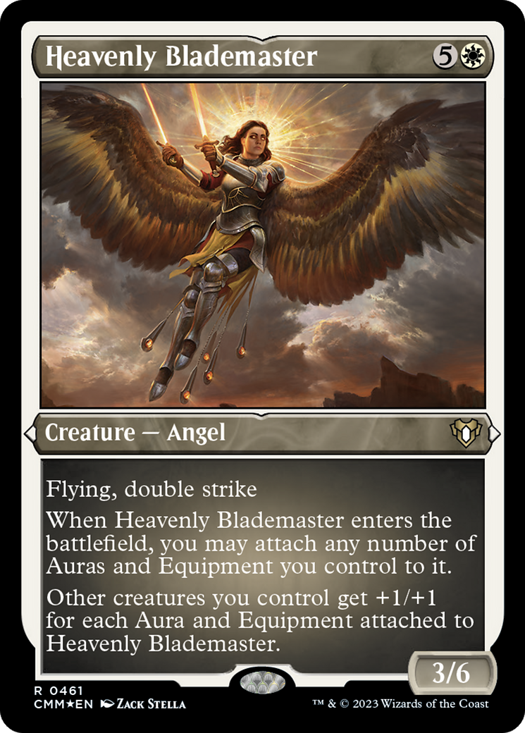Heavenly Blademaster (CMM-461) [Commander Masters] Etched Foil MTG Single Wizards of the Coast