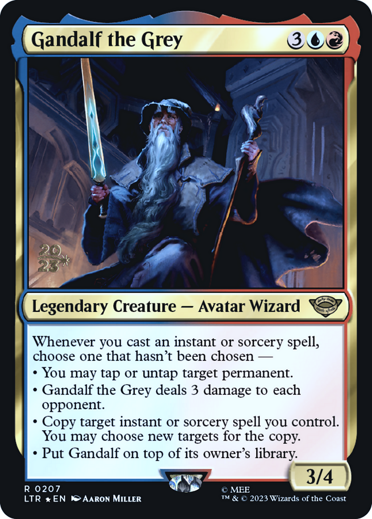 Gandalf the Grey (PRE-207) [Tales of Middle-earth Promos] Foil MTG Single Wizards of the Coast