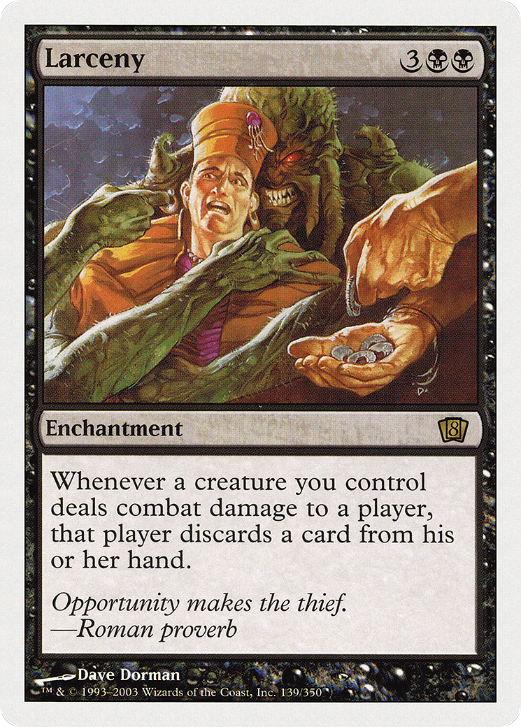 Larceny (8ED-139) [8th Edition] Foil MTG Single Wizards of the Coast