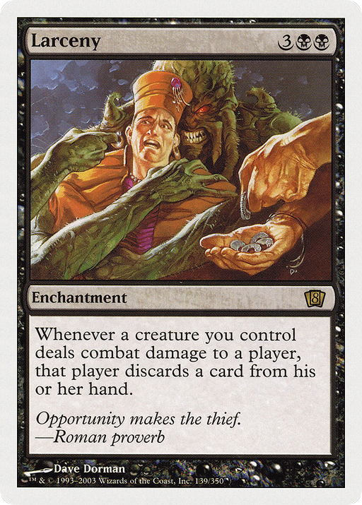 Larceny (8ED-139) [8th Edition] Foil MTG Single Wizards of the Coast
