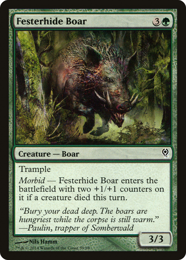 Festerhide Boar [Duel Decks: Jace vs. Vraska] MTG Single Magic: The Gathering