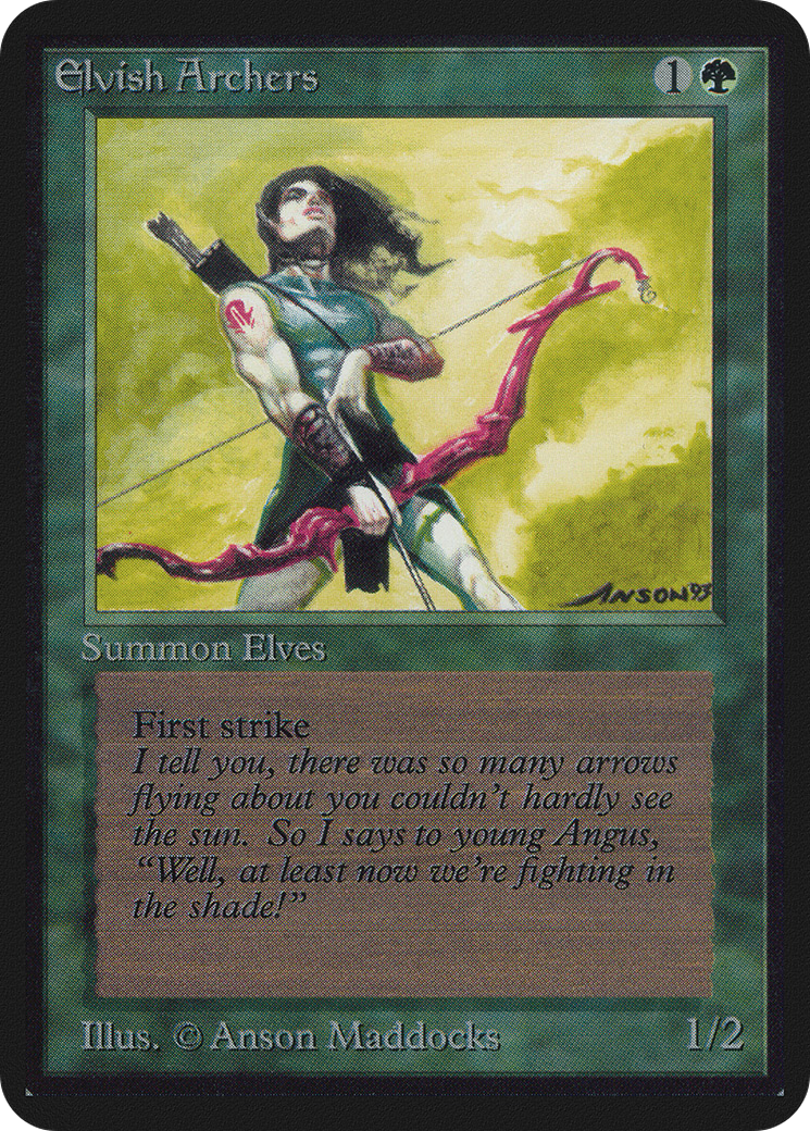Elvish Archers (LEA-191) [Oldschool] Limited Edition Alpha MTG Single Wizards of the Coast