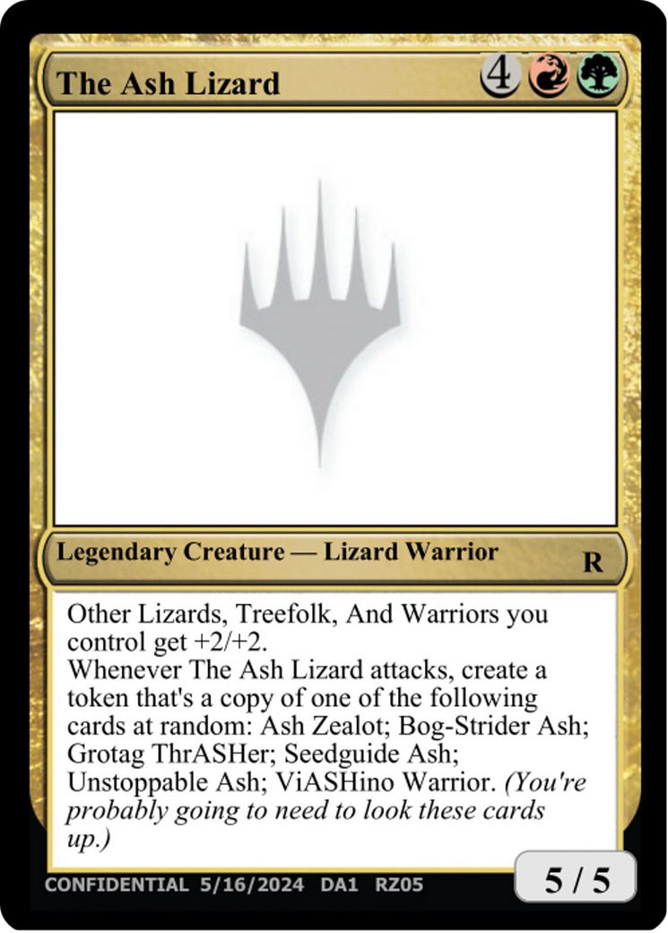 The Ash Lizard (UNK-RZ05C) [Misc] Unknown Event MTG Single Wizards of the Coast