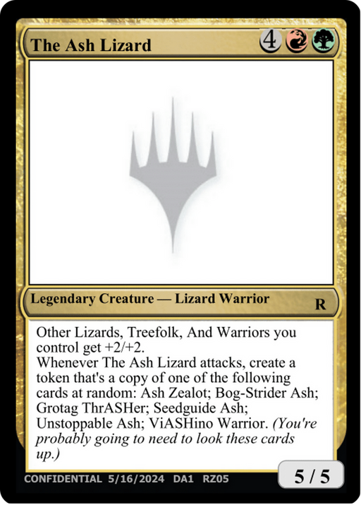 The Ash Lizard (UNK-RZ05C) [Misc] Unknown Event MTG Single Wizards of the Coast