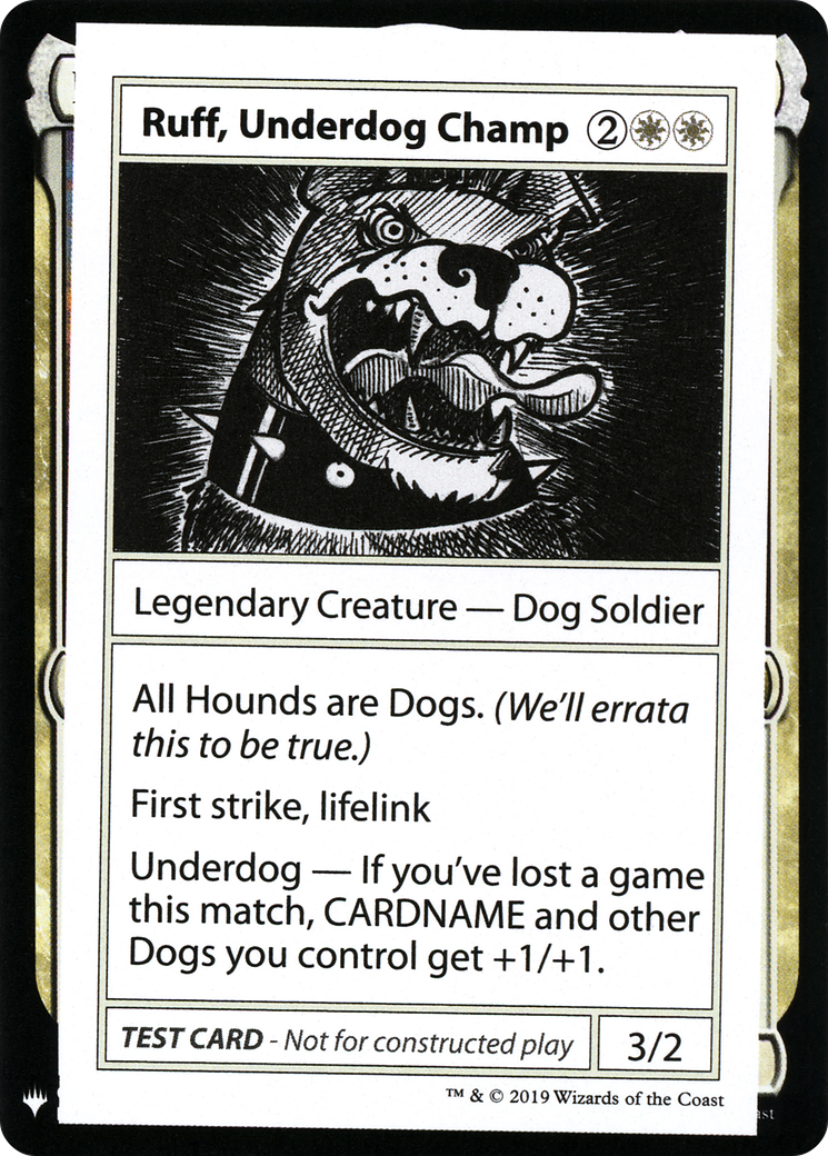 Ruff, Underdog Champ (CMB1-) [Mystery Booster] Playtest Cards 2019 MTG Single Wizards of the Coast