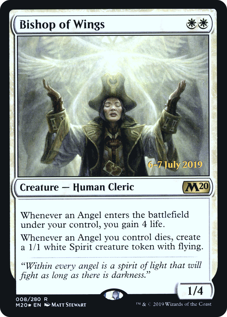 Bishop of Wings (PRE-008) [Core Set 2020 Promos] Foil MTG Single Wizards of the Coast