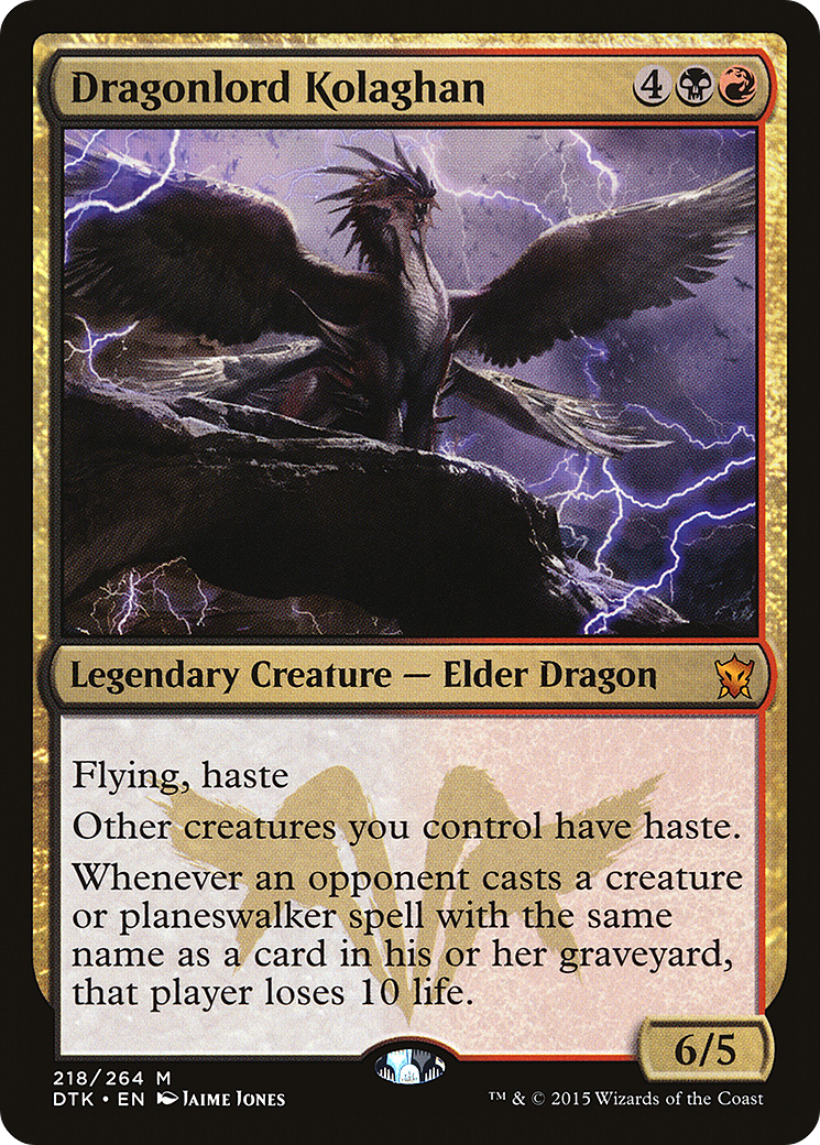 Dragonlord Kolaghan (DTK-218) [Dragons of Tarkir] Foil MTG Single Wizards of the Coast