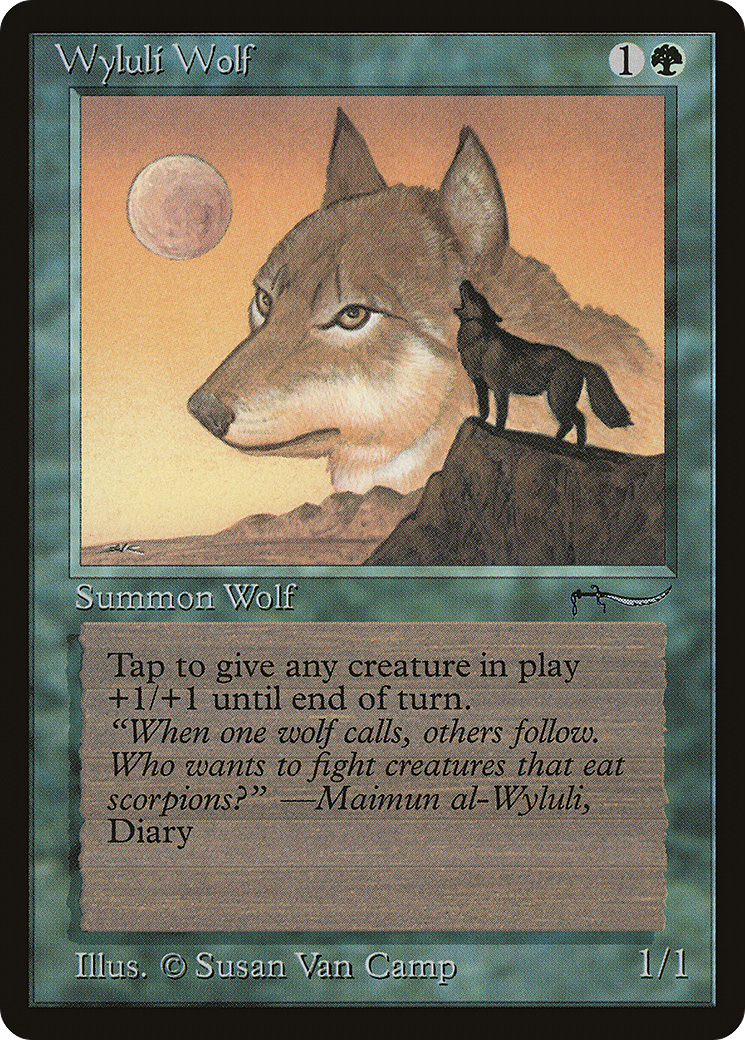 Wyluli Wolf (Light) (ARN-) [Oldschool] Arabian Nights MTG Single Wizards of the Coast