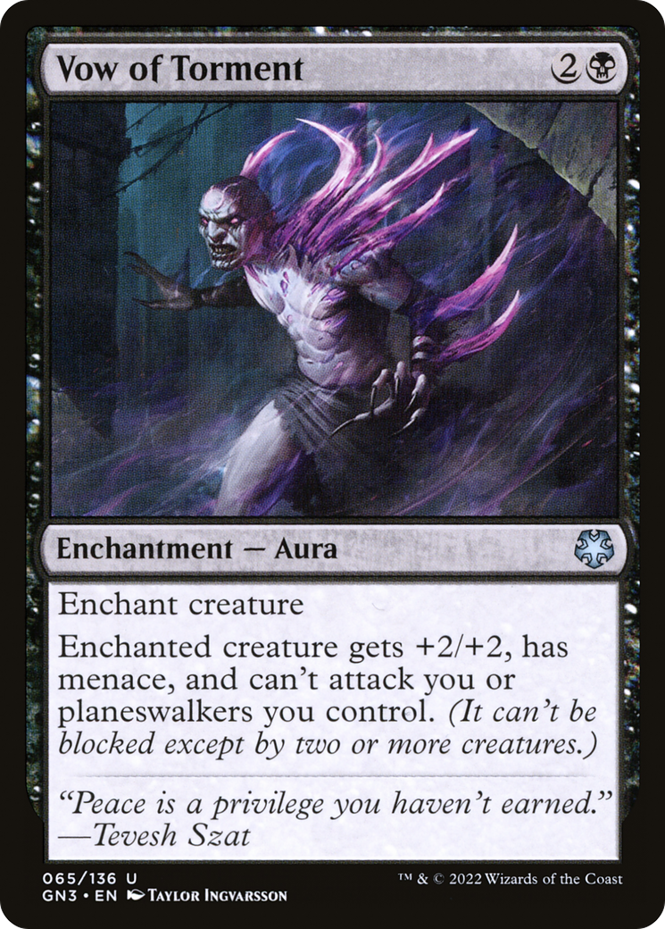 Vow of Torment (GN3-065) [Misc] Game Night: Free-for-All MTG Single Wizards of the Coast