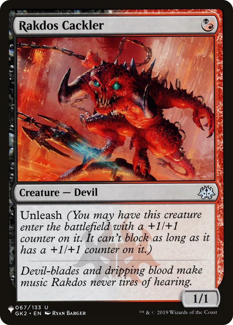 Rakdos Cackler (LIST-GK2-67) [Mystery Booster] The List MTG Single Wizards of the Coast