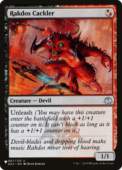 Rakdos Cackler (LIST-GK2-67) [Mystery Booster] The List MTG Single Wizards of the Coast