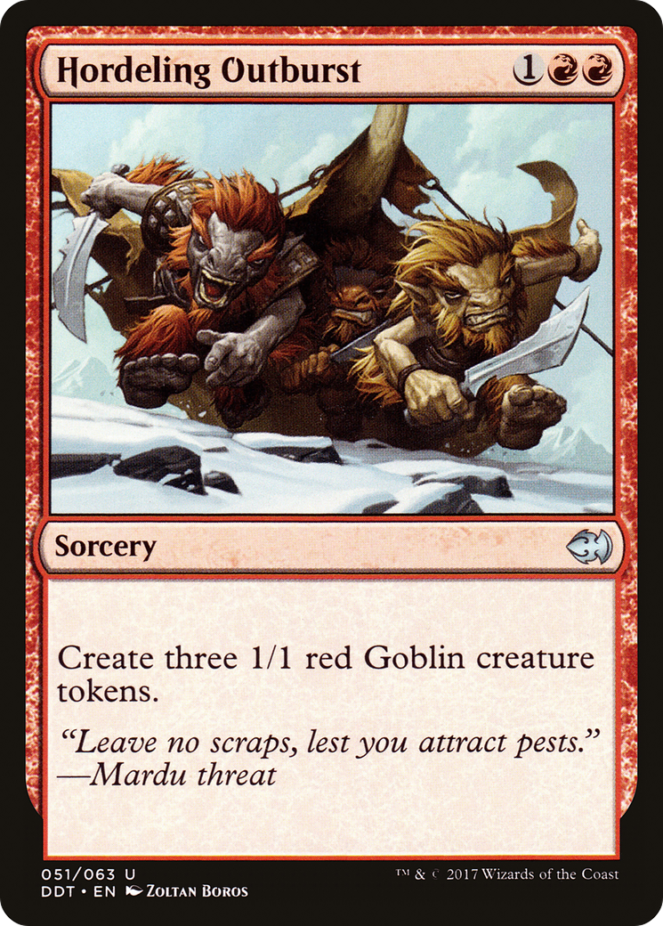 Hordeling Outburst (DDT-051) [Misc] Duel Decks: Merfolk vs. Goblins MTG Single Wizards of the Coast