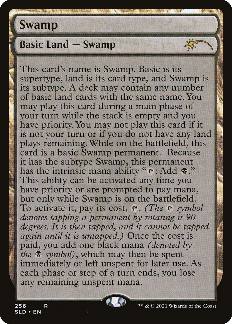 Swamp (256) (Full-Text Lands) (SLD-256) [Secret Lair] Drop MTG Single Wizards of the Coast