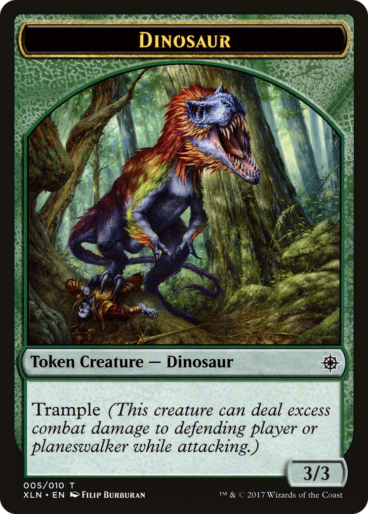 Dinosaur Token (XLN-005) [Tokens] Ixalan Tokens Foil MTG Single Wizards of the Coast