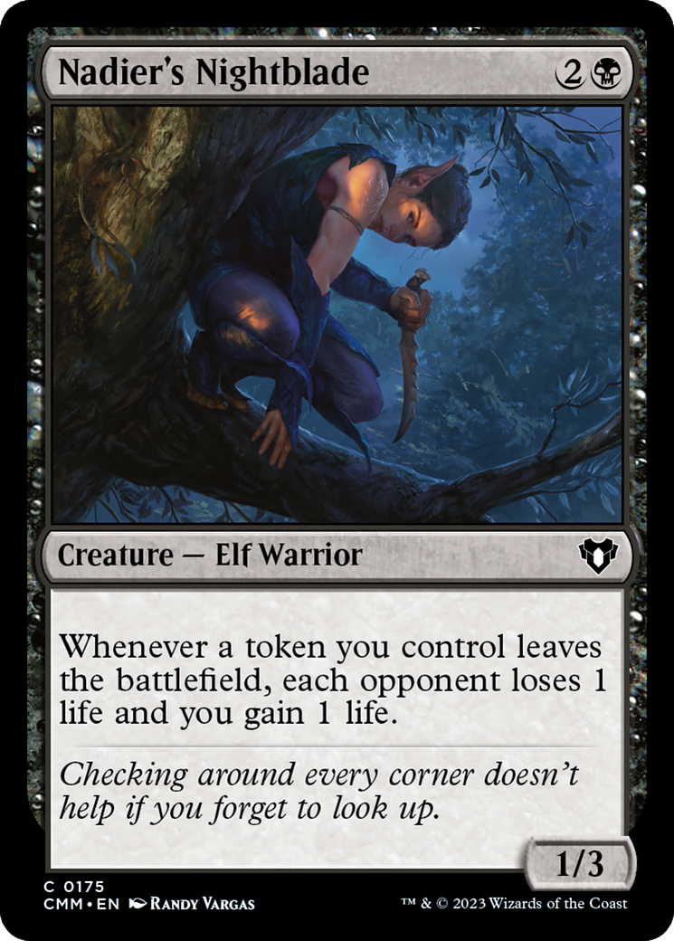 Nadier's Nightblade (CMM-175) [Commander Masters] Foil MTG Single Wizards of the Coast