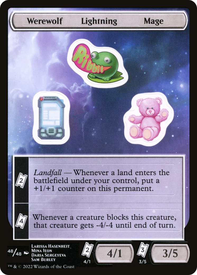 Werewolf Lightning Mage (UNF-048) [Tokens] Unfinity Sticker Sheets MTG Single Wizards of the Coast