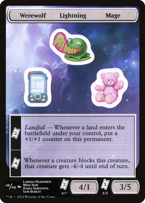 Werewolf Lightning Mage (UNF-048) [Tokens] Unfinity Sticker Sheets MTG Single Wizards of the Coast