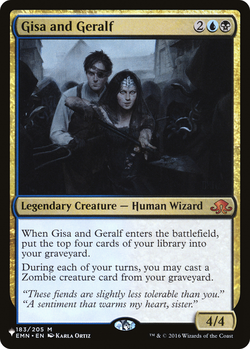 Gisa and Geralf (LIST-EMN-183) [Mystery Booster] The List MTG Single Wizards of the Coast