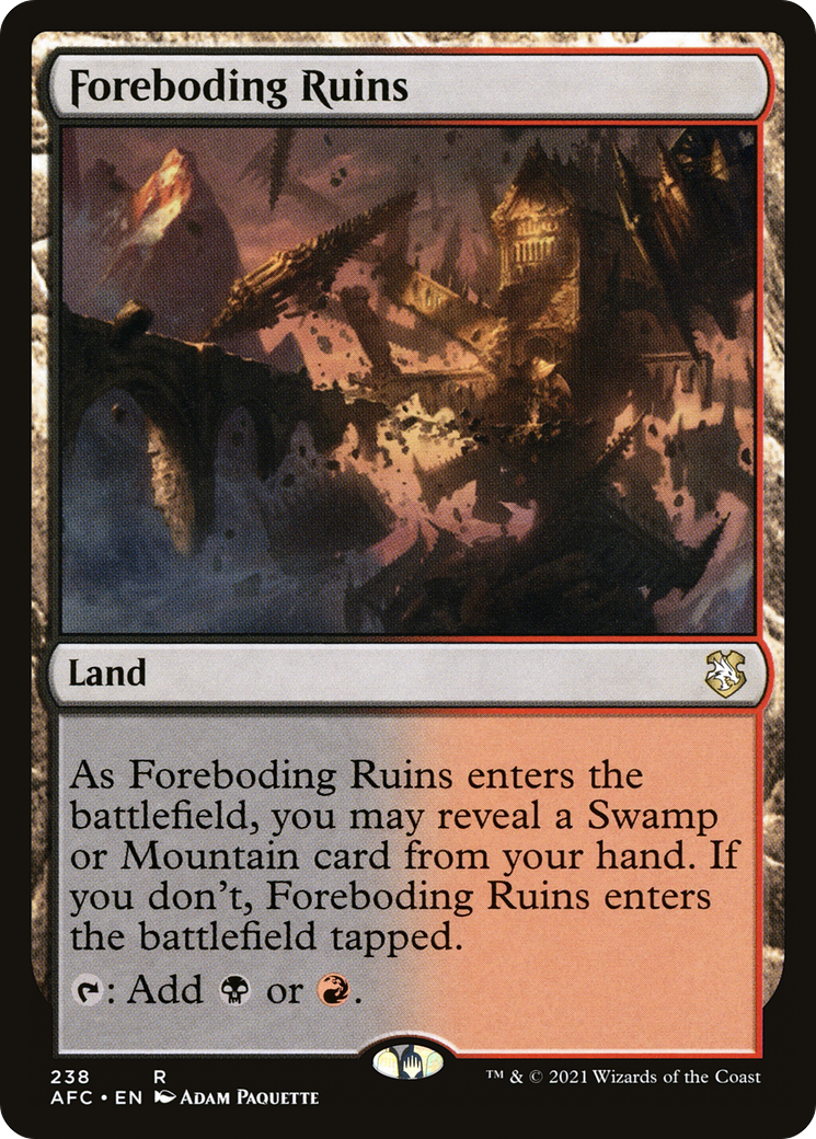Foreboding Ruins (AFC-238) [Forgotten Realms Commander] MTG Single Wizards of the Coast