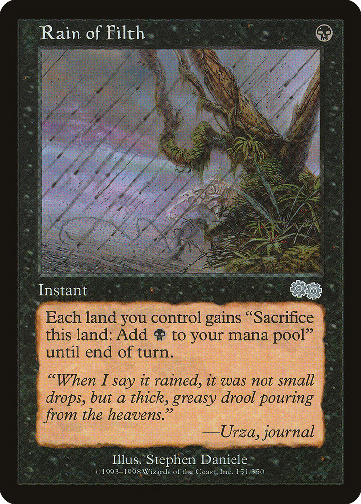 Rain of Filth [Urza's Saga] MTG Single Magic: The Gathering