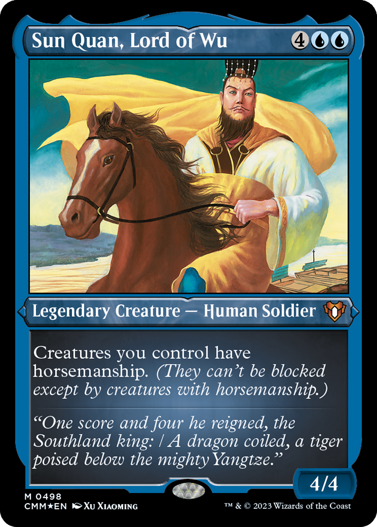 Sun Quan, Lord of Wu (CMM-498) [Commander Masters] Etched Foil MTG Single Wizards of the Coast