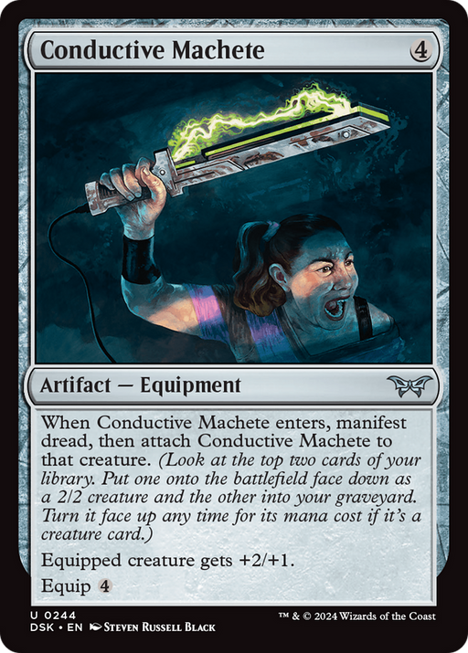Conductive Machete (DSK-244) [Duskmourn: House of Horror] MTG Single Wizards of the Coast