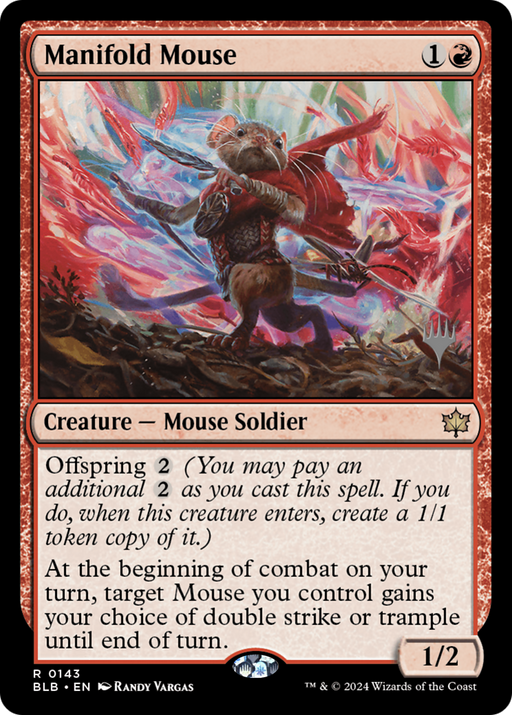 Manifold Mouse (PPBLB-143) [Bloomburrow Promos] Foil MTG Single Wizards of the Coast