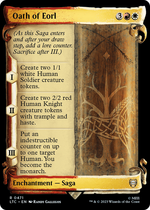 Oath of Eorl (Showcase Scrolls) (LTC-471) [Tales of Middle-earth Commander] (Showcase) Foil MTG Single Wizards of the Coast