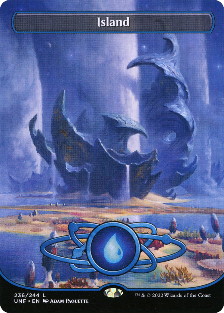 Island (236) (UNF-236) [Unfinity] (Borderless) Foil MTG Single Wizards of the Coast