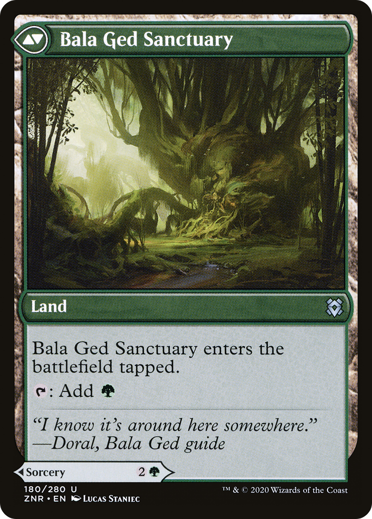 Bala Ged Recovery // Bala Ged Sanctuary (LIST-ZNR-180) [The List] MTG Single Magic: The Gathering