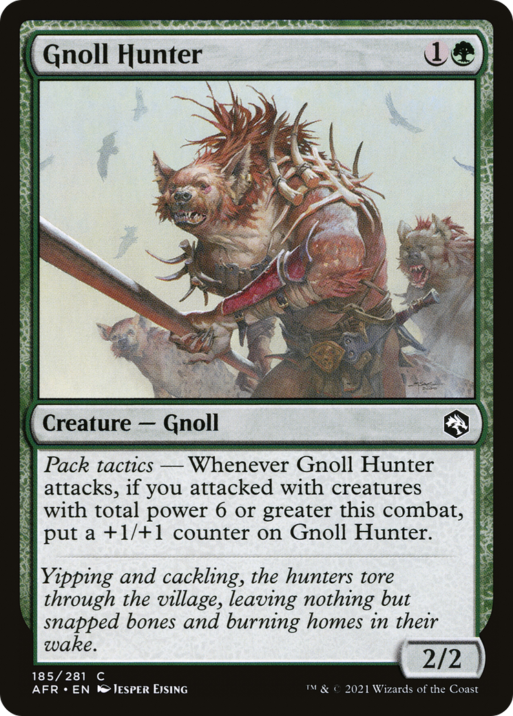 Gnoll Hunter (AFR-185) [Adventures in the Forgotten Realms] MTG Single Wizards of the Coast