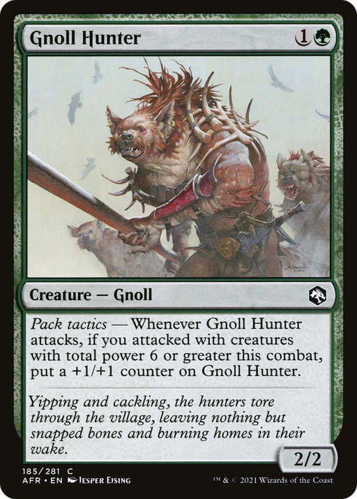 Gnoll Hunter (AFR-185) [Adventures in the Forgotten Realms] MTG Single Wizards of the Coast