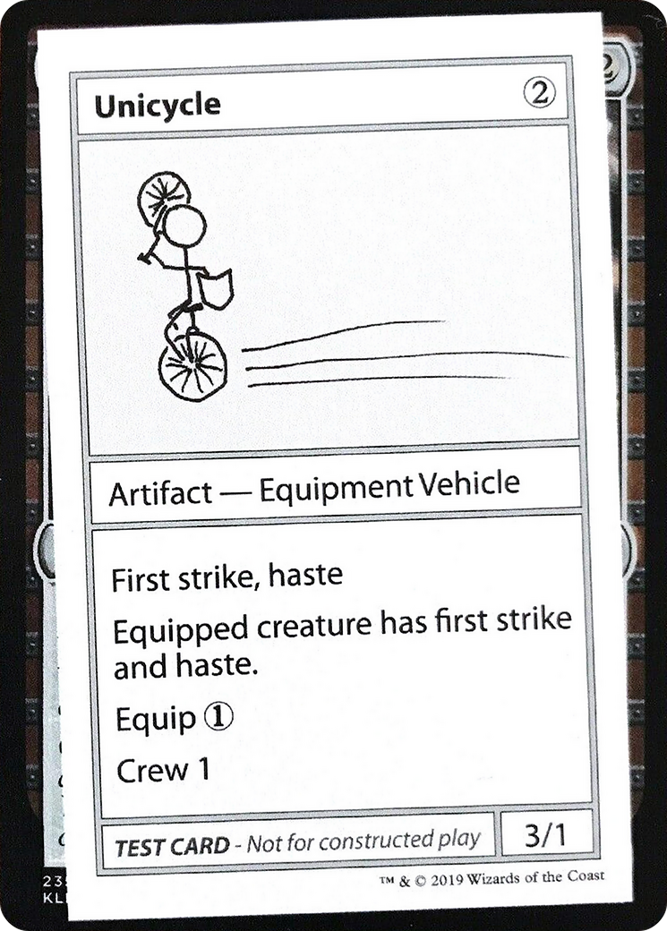 Unicycle (CMB1-110) [Mystery Booster] Playtest Cards 2021 MTG Single Wizards of the Coast