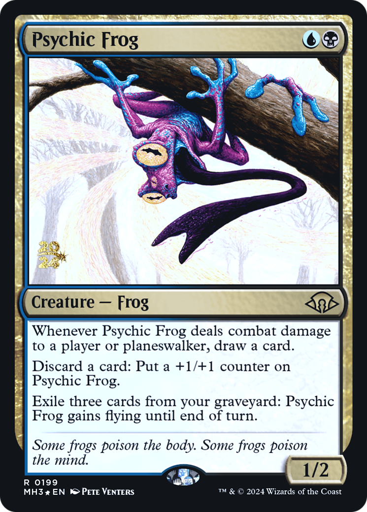 Psychic Frog (PRE-199) [Modern Horizons 3 Promos] Foil MTG Single Wizards of the Coast