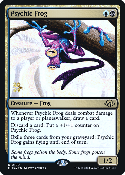 Psychic Frog (PRE-199) [Modern Horizons 3 Promos] Foil MTG Single Wizards of the Coast