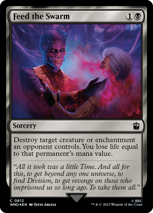 Feed the Swarm (Surge Foil) (WHO-812) [Doctor Who] Foil MTG Single Wizards of the Coast