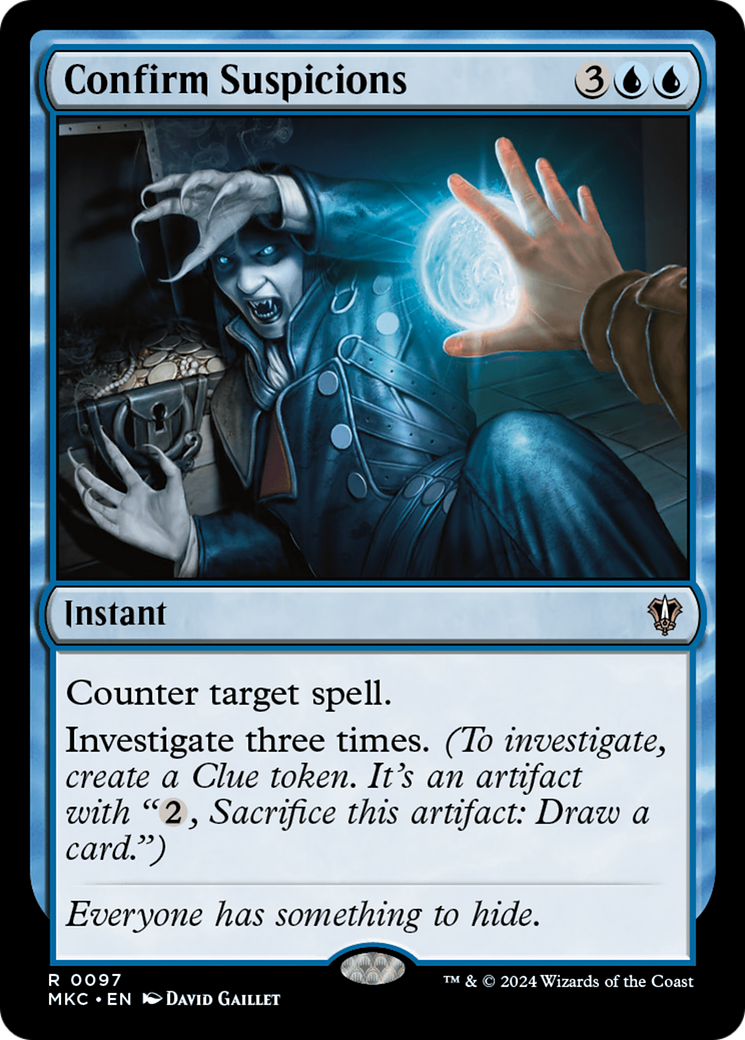 Confirm Suspicions (MKC-097) [Murders at Karlov Manor Commander] MTG Single Wizards of the Coast