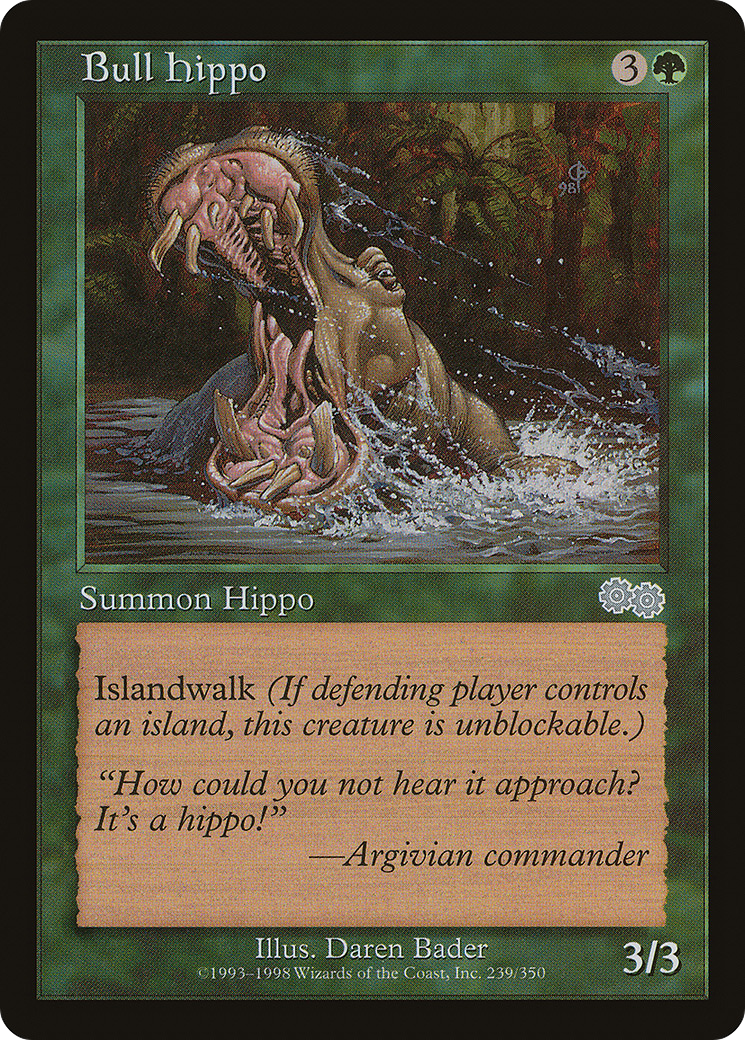 Bull Hippo (USG-239) [Urza's Saga] MTG Single Wizards of the Coast
