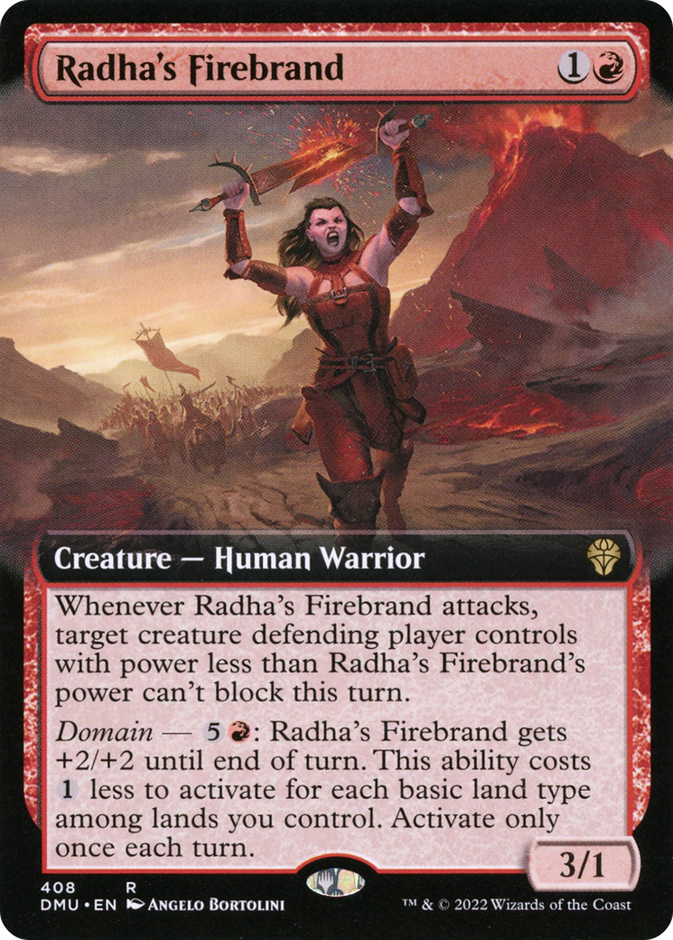 Radha's Firebrand (DMU-408) [Dominaria United] (Extended Art) Foil MTG Single Wizards of the Coast