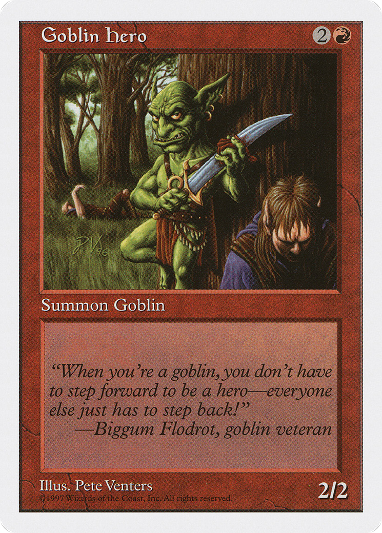 Goblin Hero (5ED-) [Fifth Edition] MTG Single Wizards of the Coast