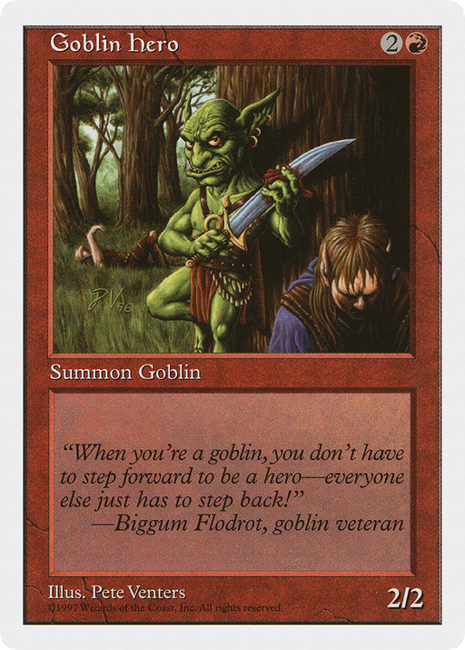 Goblin Hero (5ED-) [Fifth Edition] MTG Single Wizards of the Coast