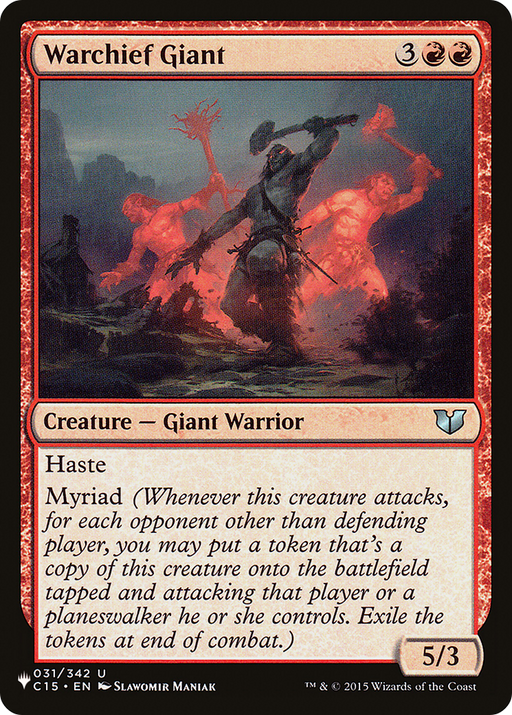 Warchief Giant (LIST-031/342) [Mystery Booster] The List MTG Single Wizards of the Coast