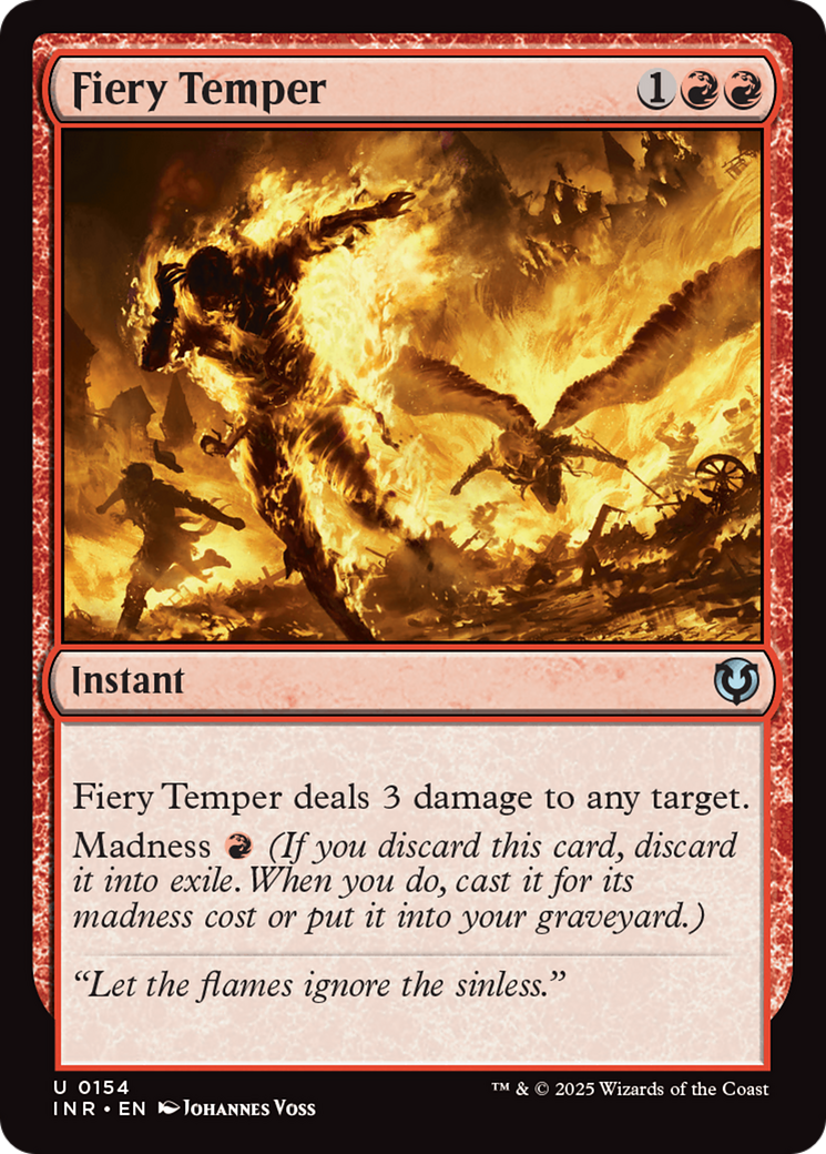 Fiery Temper (INR-154) [Innistrad Remastered] MTG Single Wizards of the Coast