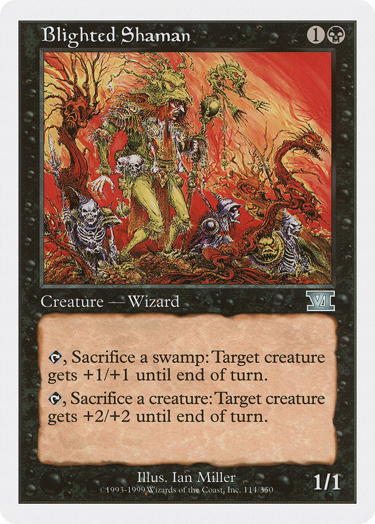 Blighted Shaman (6ED-114) [Classic Sixth Edition] MTG Single Wizards of the Coast