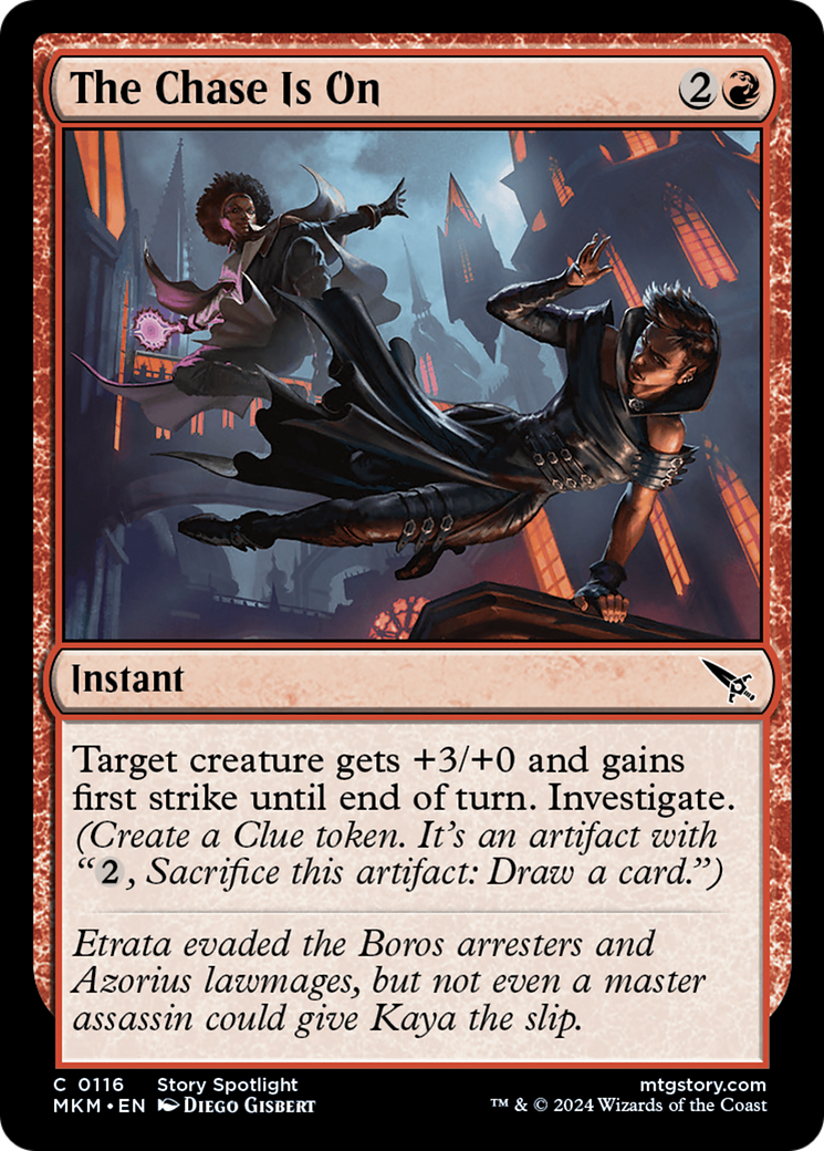 The Chase Is On (MKM-116) [Murders at Karlov Manor] Foil MTG Single Murders at Karlov Manor
