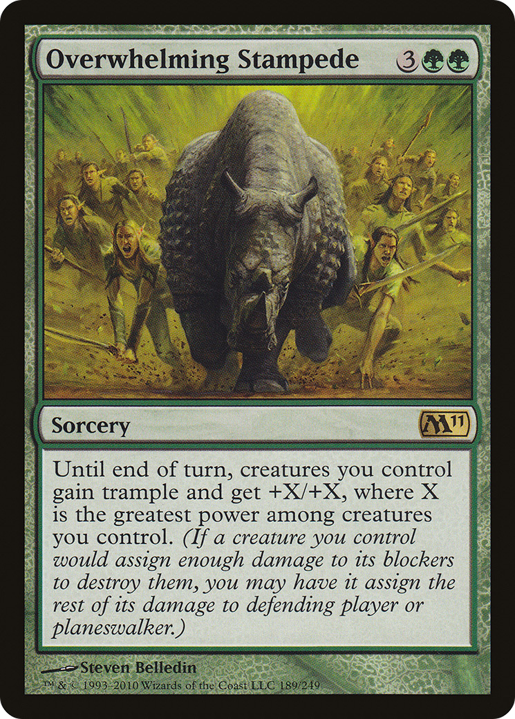 Overwhelming Stampede [Magic 2011] MTG Single Magic: The Gathering