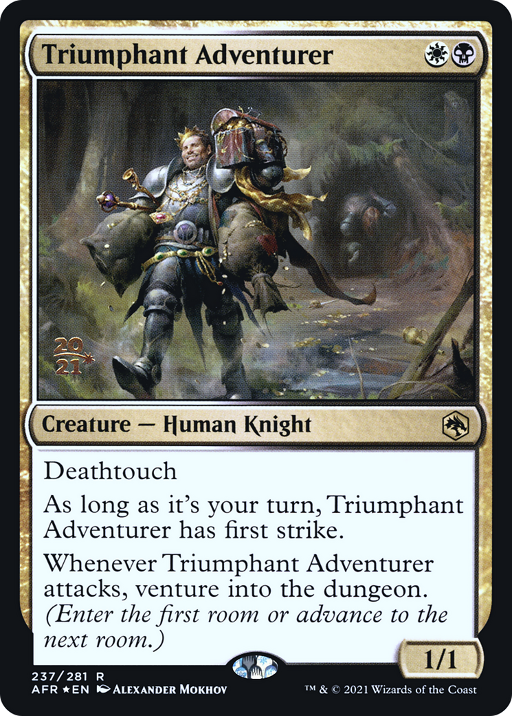 Triumphant Adventurer (PRE-237) [Adventures in the Forgotten Realms Promos] Foil MTG Single Wizards of the Coast