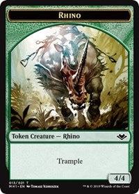 Rhino (013) // Spirit (016) Double-Sided Token [Tokens] Modern Horizons Tokens MTG Single Magic: The Gathering