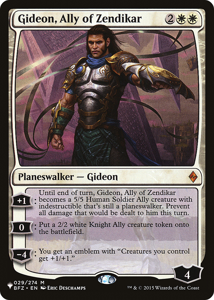 Gideon, Ally of Zendikar (LIST-029/274) [Mystery Booster] The List MTG Single Wizards of the Coast